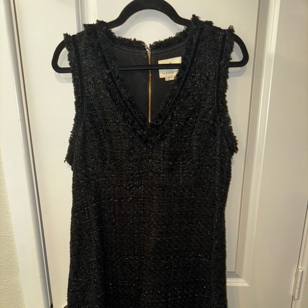 Kate Spade black tweed pencil dress